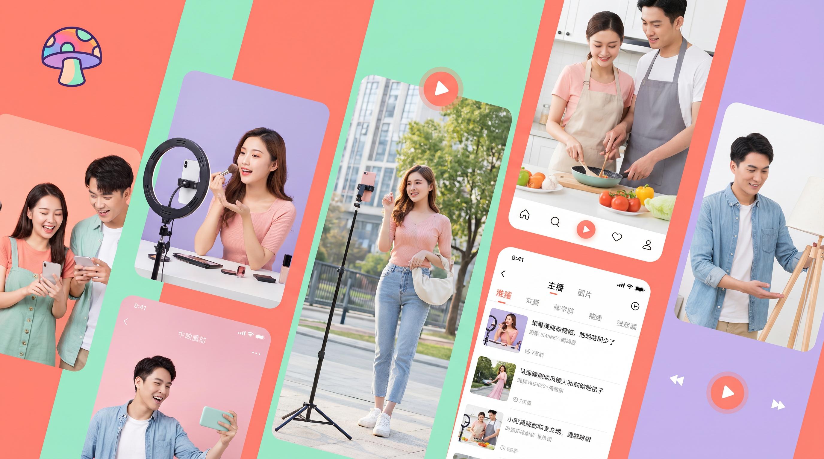 蘑菇视频品牌主视觉 - www.mbungff.cn 年轻人的潮流生活方式视频社区